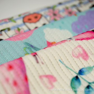 Summer Hotsale Custom Printed Rib Swim Fabric